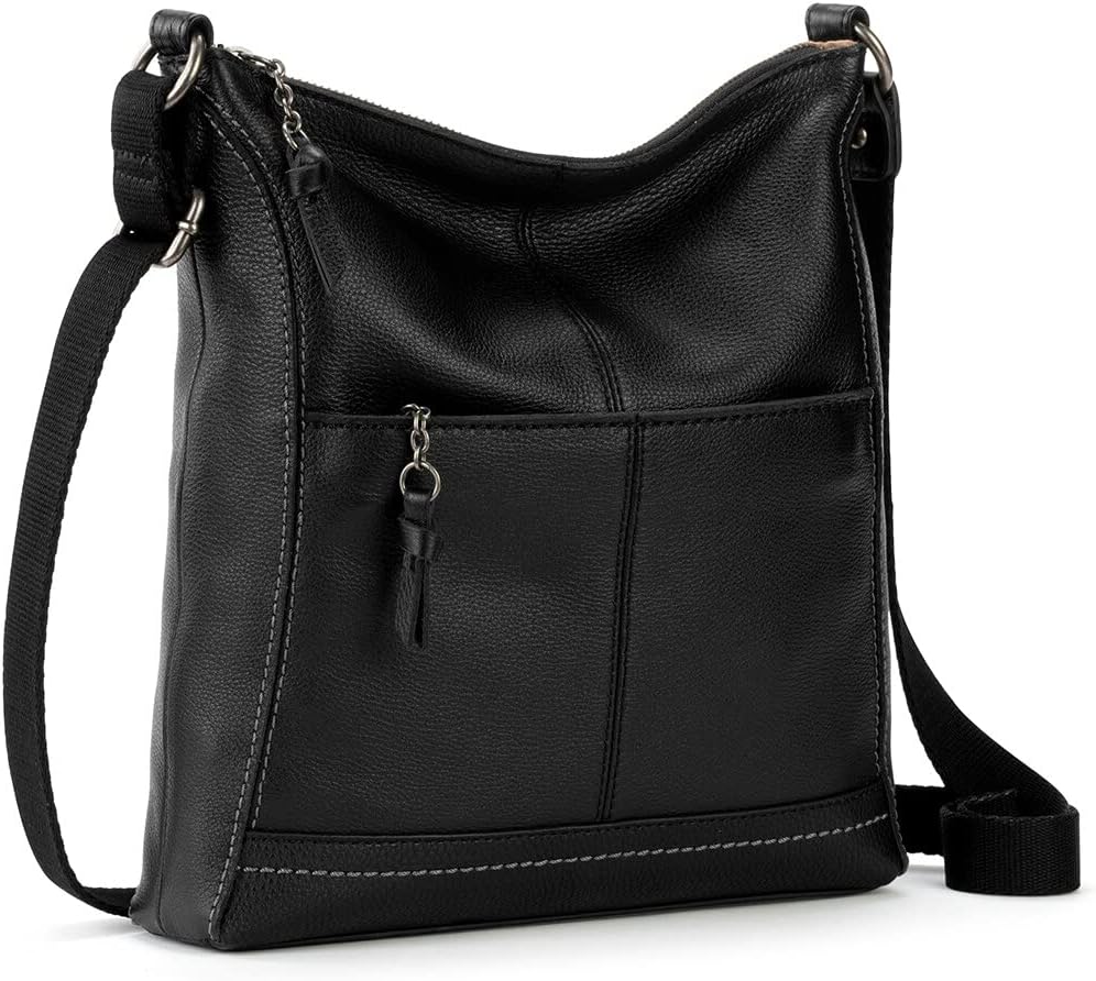 BOLSO CRUZADO THE SAK LUCIA DE CUERO CON CIERRE Y CORREA AJUSTABLE - 1