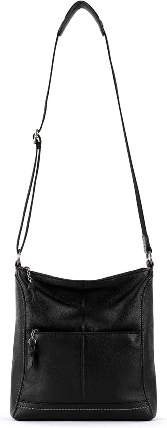 BOLSO CRUZADO THE SAK LUCIA DE CUERO CON CIERRE Y CORREA AJUSTABLE - 3