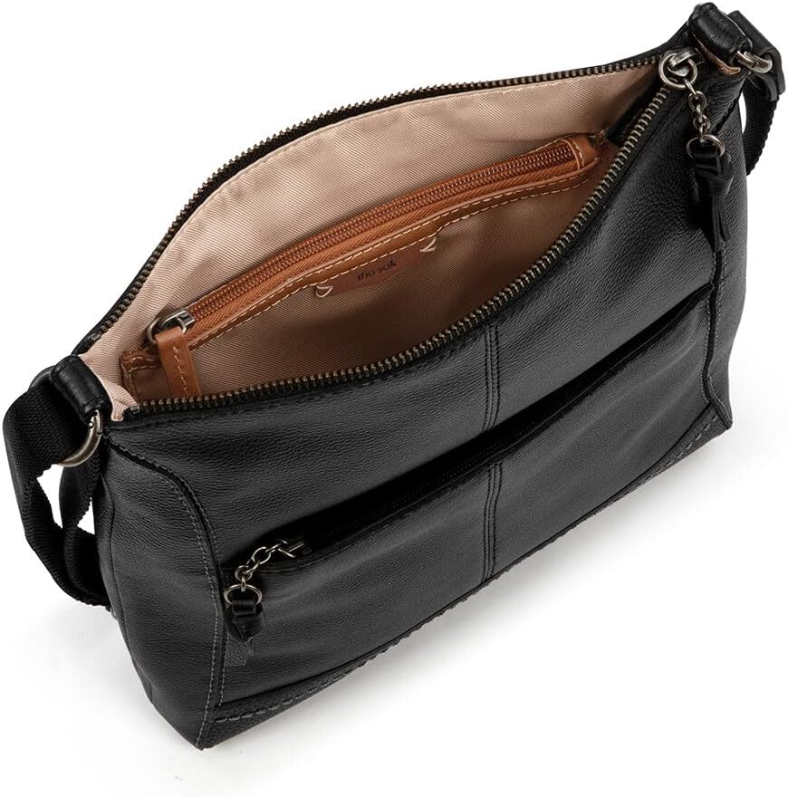 BOLSO CRUZADO THE SAK LUCIA DE CUERO CON CIERRE Y CORREA AJUSTABLE - 4