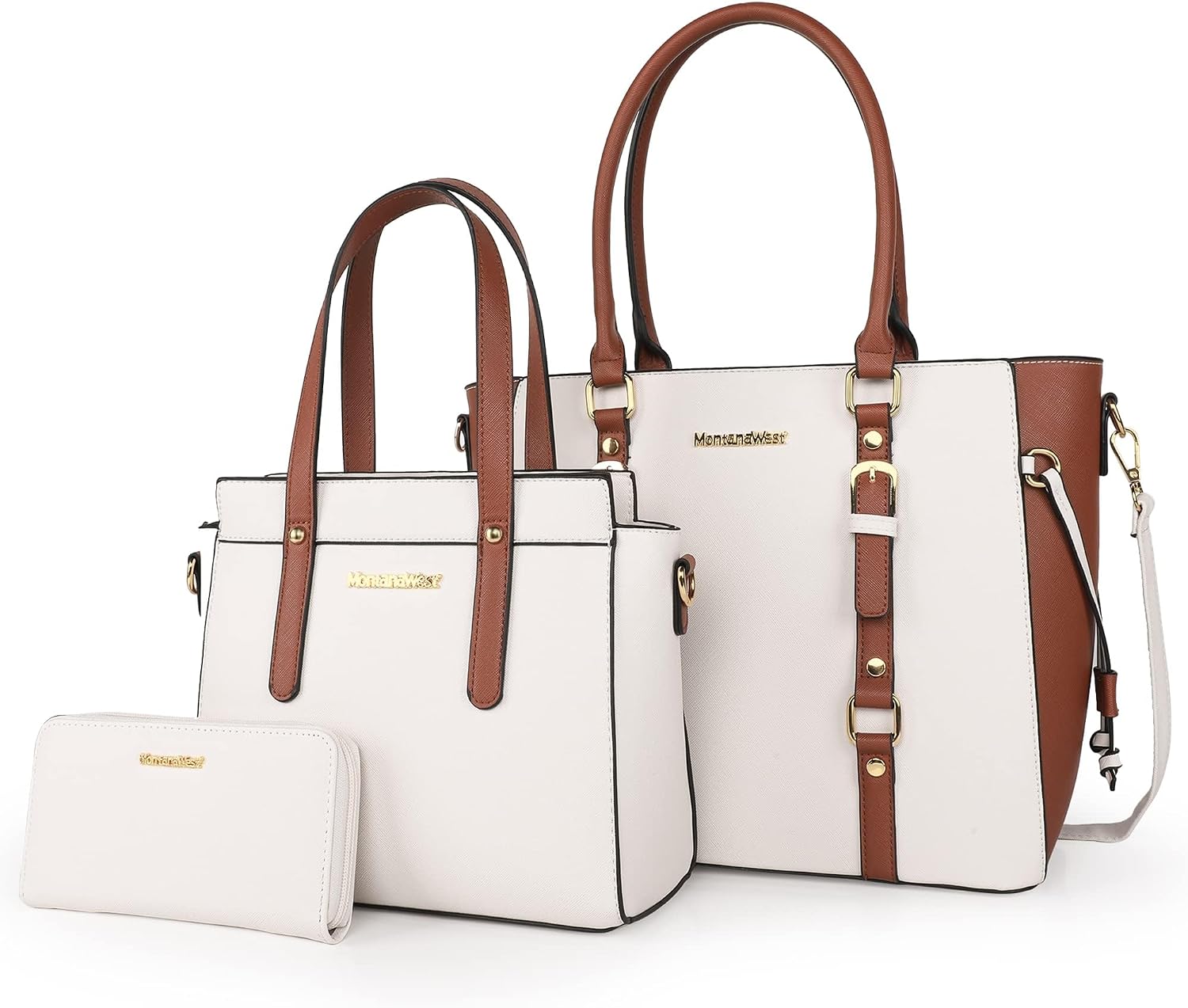 SET DE CARTERAS MONTANA WEST 3 PIEZAS TOTE BAG Y SATCHEL PARA MUJER - 1
