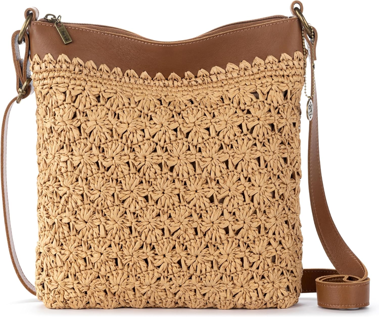 BOLSO CRUZADO THE SAK LUCIA CROCHET CON CIERRE Y CORREA AJUSTABLE - 1