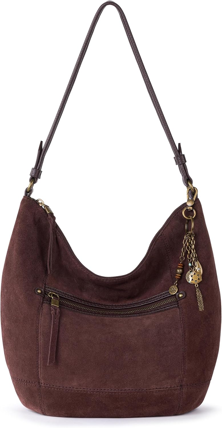 BOLSO HOBO DE CUERO THE SAK SEQUOIA GRANDE CON BOLSILLO CON CIERRE - 1