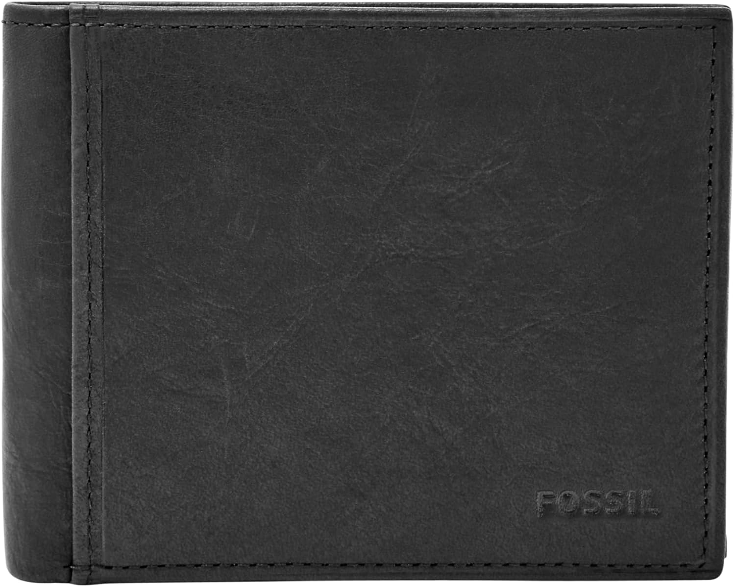 BILLETERA PARA HOMBRE FOSSIL INGRAM DE CUERO CON BLOQUEO RFID NEGRA - 1