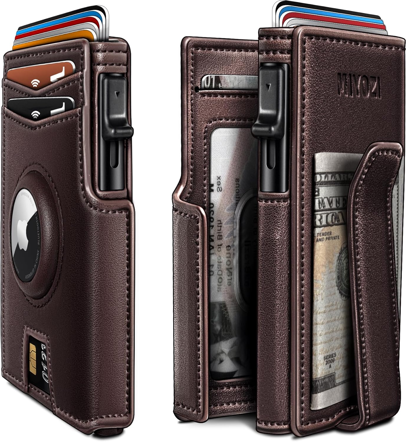 BILLETERA PARA HOMBRE MIYOZI AIRTAG CON CLIP PARA DINERO Y PROTECCIÓN RFID - 1