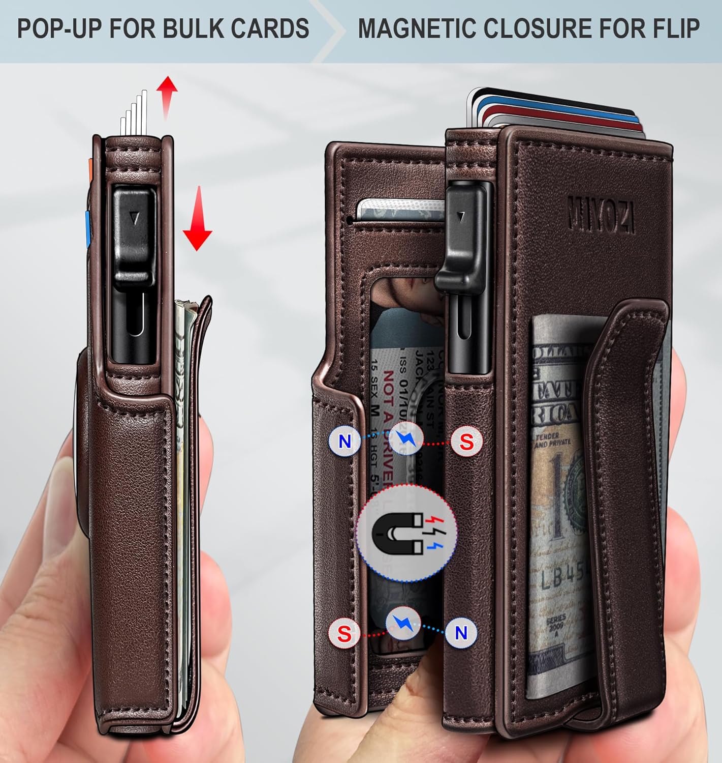 BILLETERA PARA HOMBRE MIYOZI AIRTAG CON CLIP PARA DINERO Y PROTECCIÓN RFID - 3