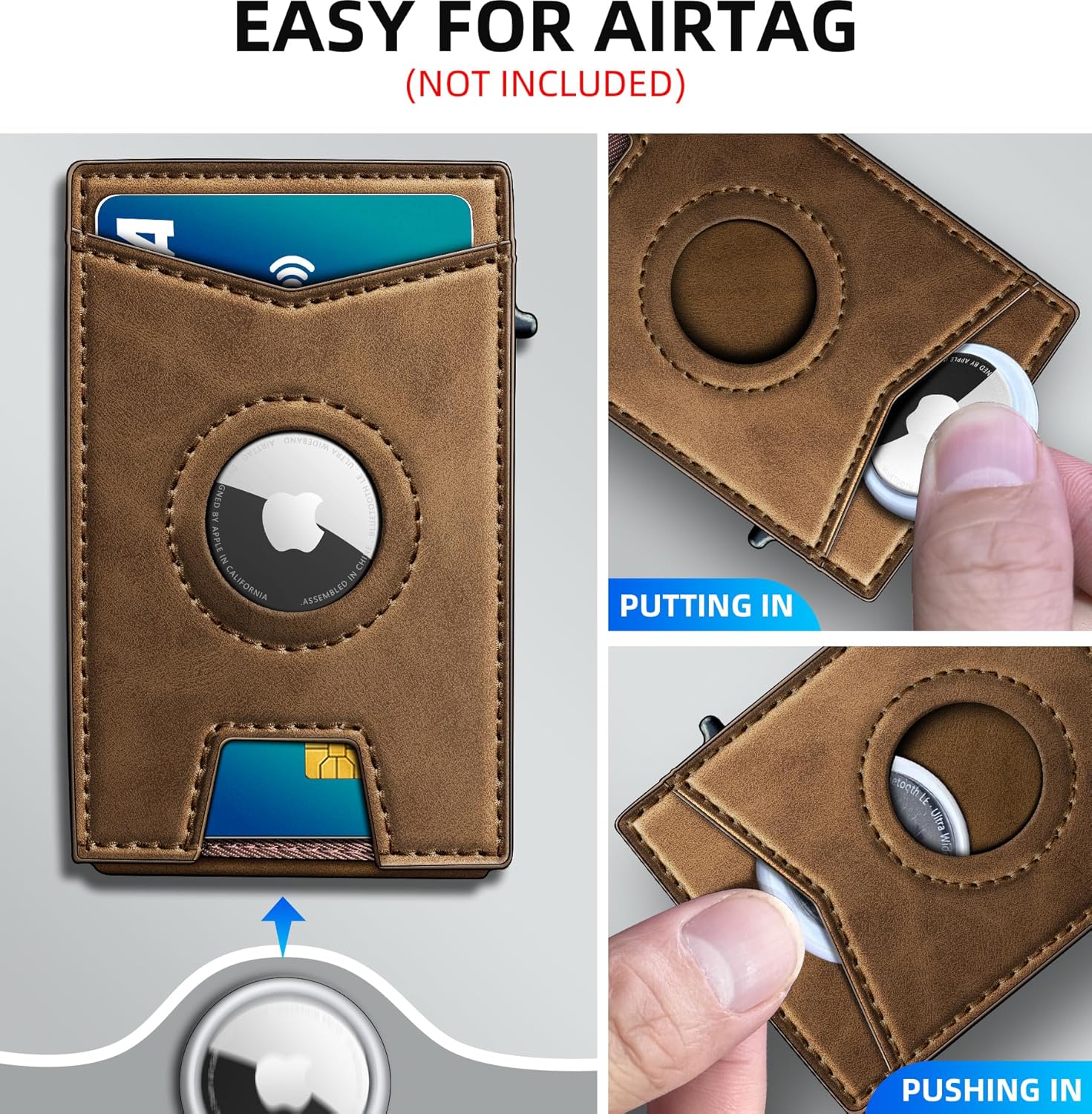 BILLETERA PARA HOMBRE MIYOZI AIRTAG CON CLIP PARA DINERO Y 9 TARJETAS - 4