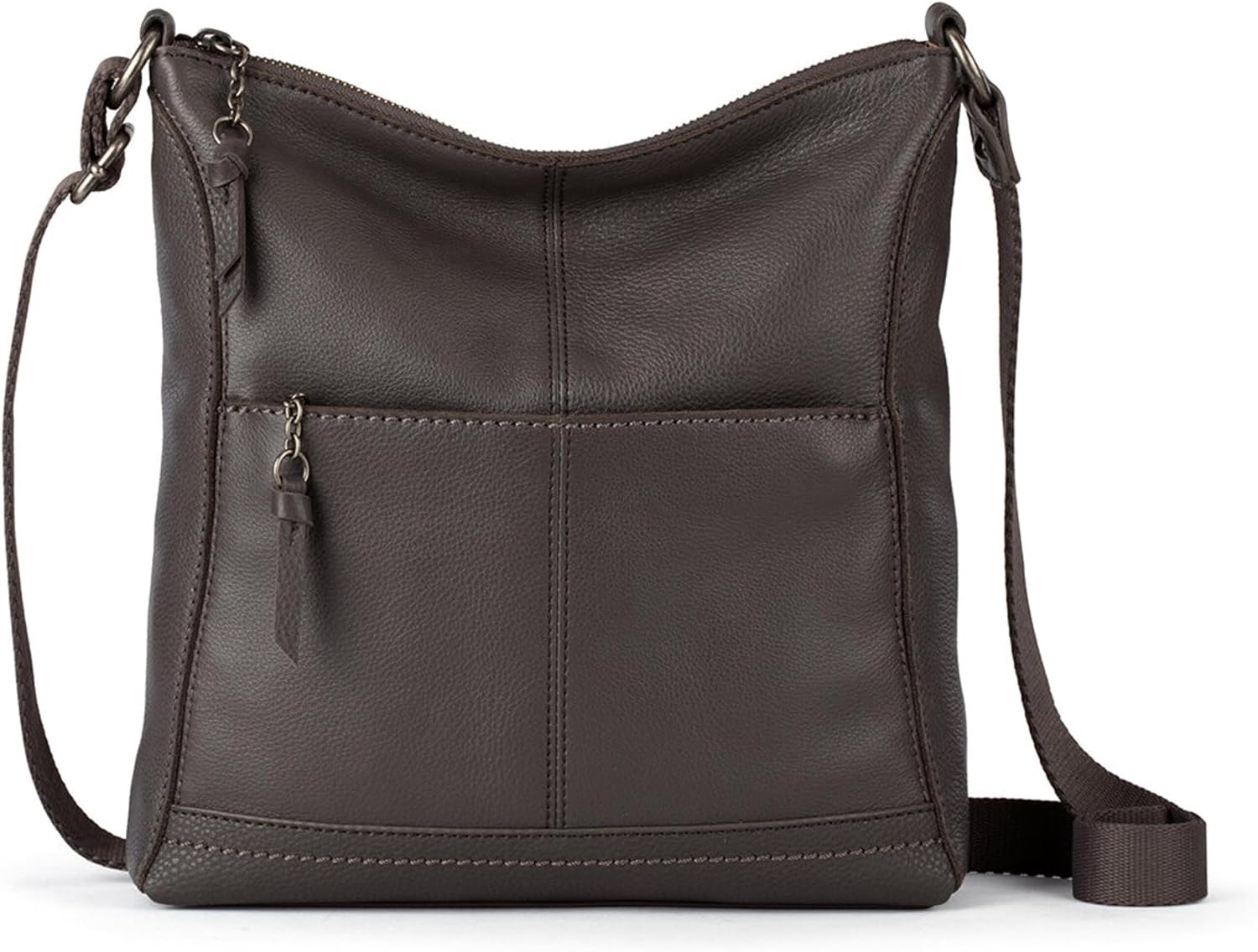 BOLSO CRUZADO THE SAK LUCIA DE CUERO CON CIERRE Y CORREA AJUSTABLE - 1