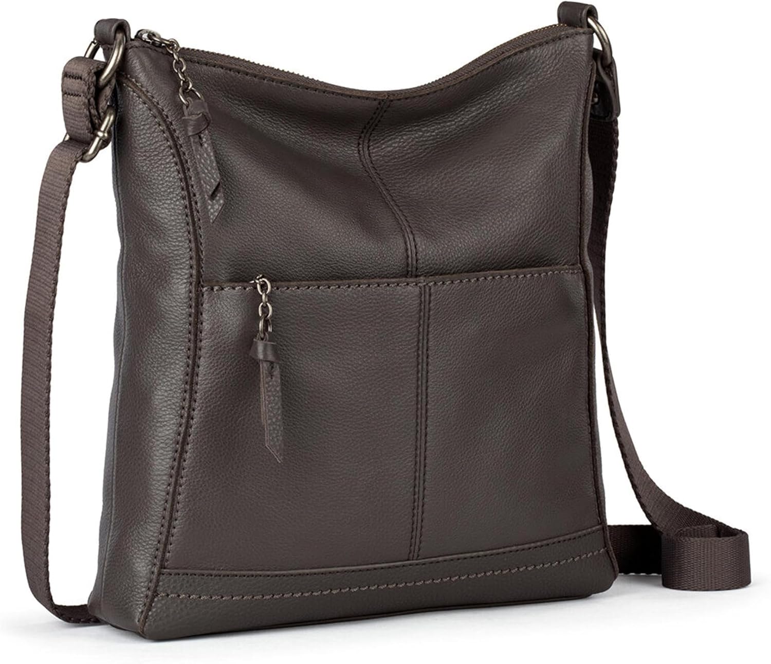 BOLSO CRUZADO THE SAK LUCIA DE CUERO CON CIERRE Y CORREA AJUSTABLE - 3
