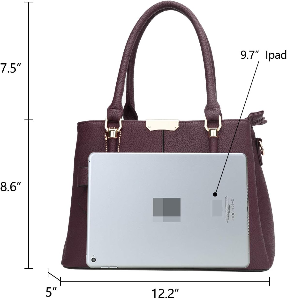 BOLSO SATCHEL PARA MUJER KKXIU EN CUERO SINTÉTICO - 4