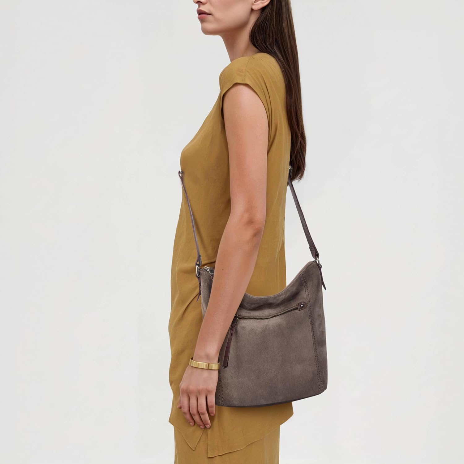 BOLSO CRUZADO DE CUERO THE SAK ASHLAND CON CIERRE Y CORREA AJUSTABLE - 2