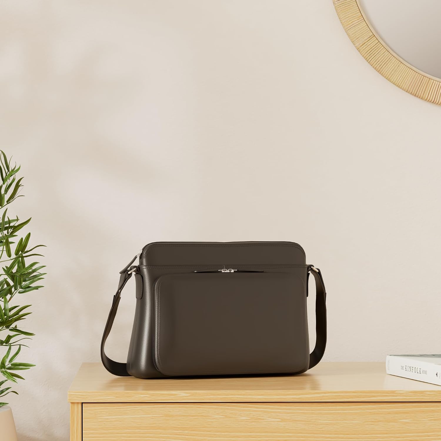 BOLSO CRUZADO DE CUERO GENUINO ILI NEW YORK PARA MUJER CON BLOQUEO RFID Y CORREA AJUSTABLE - 3