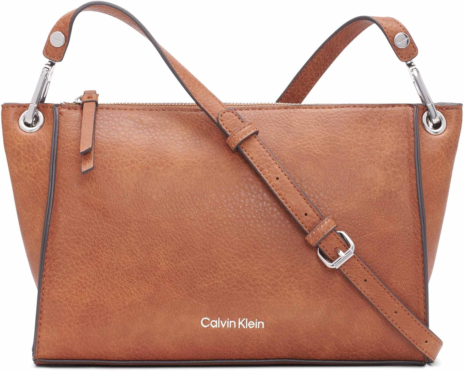 BOLSO CRUZADO CALVIN KLEIN REYNA PARA MUJER, CARAMELO, OS - 1