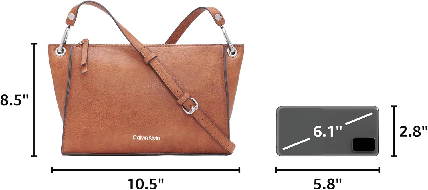 BOLSO CRUZADO CALVIN KLEIN REYNA PARA MUJER, CARAMELO, OS - 4