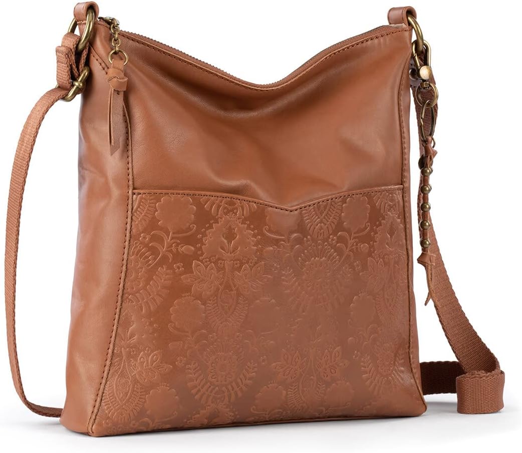 BOLSO CRUZADO THE SAK LUCIA DE CUERO CON CIERRE Y CORREA AJUSTABLE - 2
