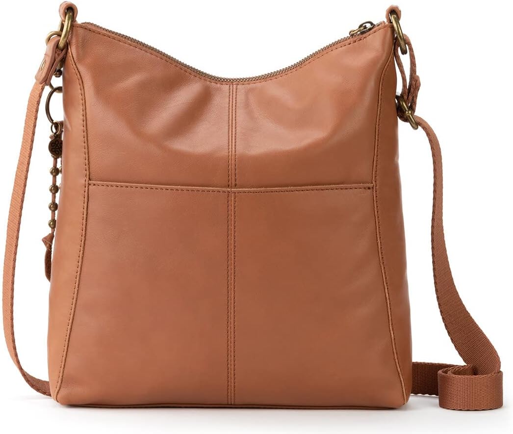 BOLSO CRUZADO THE SAK LUCIA DE CUERO CON CIERRE Y CORREA AJUSTABLE - 4
