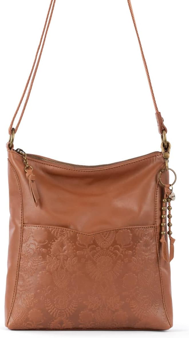 BOLSO CRUZADO THE SAK LUCIA DE CUERO CON CIERRE Y CORREA AJUSTABLE - 5
