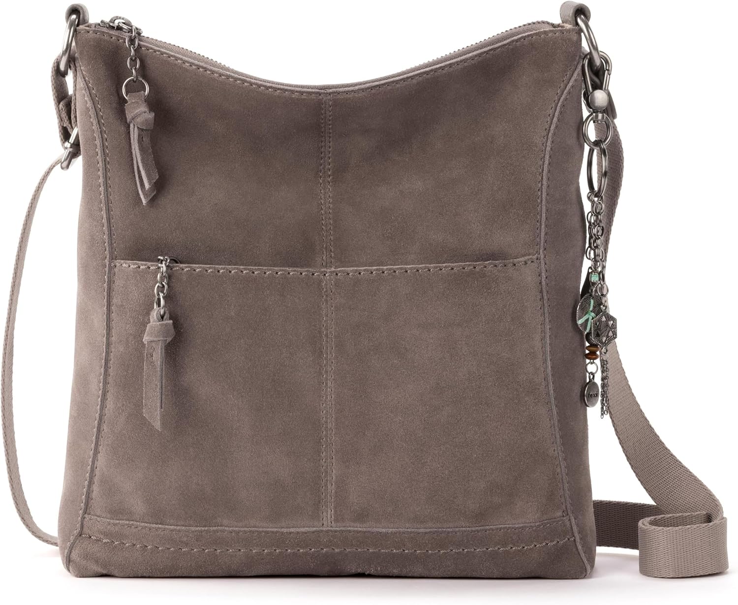 BOLSO CRUZADO THE SAK LUCIA DE CUERO CON CIERRE Y CORREA AJUSTABLE - 1