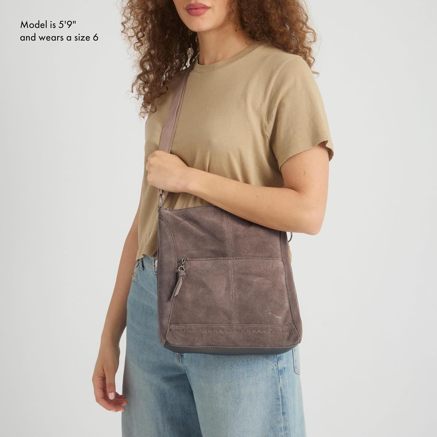 BOLSO CRUZADO THE SAK LUCIA DE CUERO CON CIERRE Y CORREA AJUSTABLE - 2