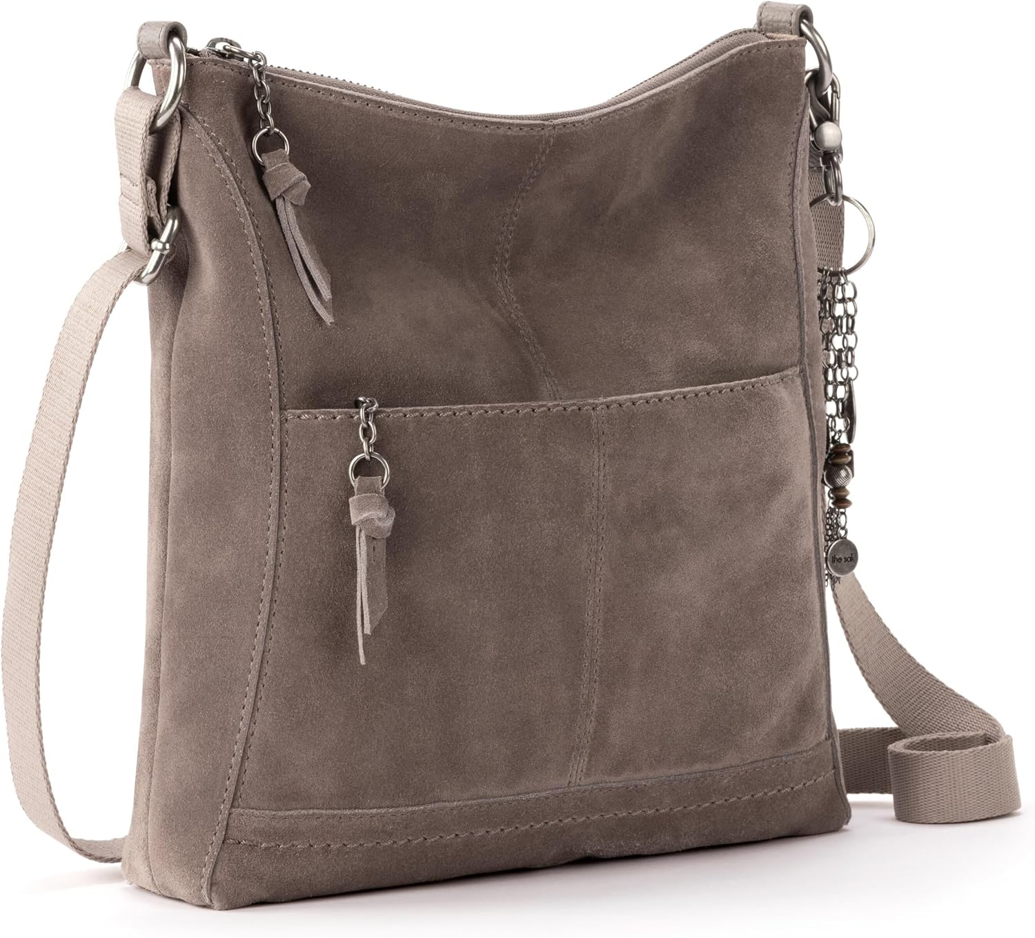 BOLSO CRUZADO THE SAK LUCIA DE CUERO CON CIERRE Y CORREA AJUSTABLE - 3