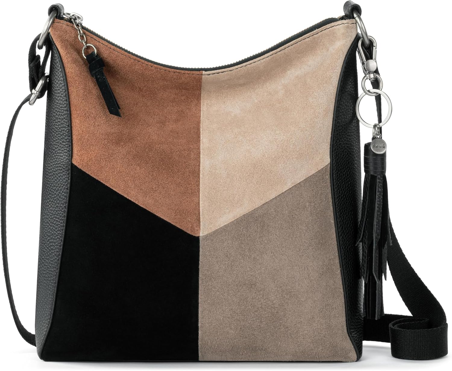 BOLSO CRUZADO THE SAK LUCIA DE CUERO CON CIERRE Y CORREA AJUSTABLE - 1