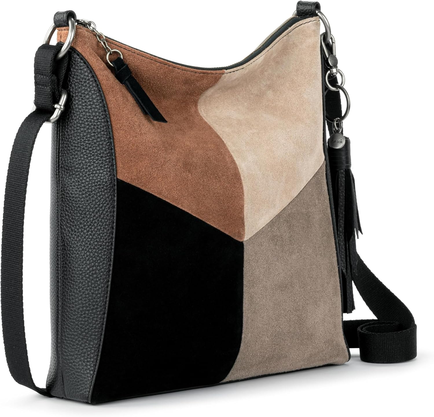 BOLSO CRUZADO THE SAK LUCIA DE CUERO CON CIERRE Y CORREA AJUSTABLE - 3
