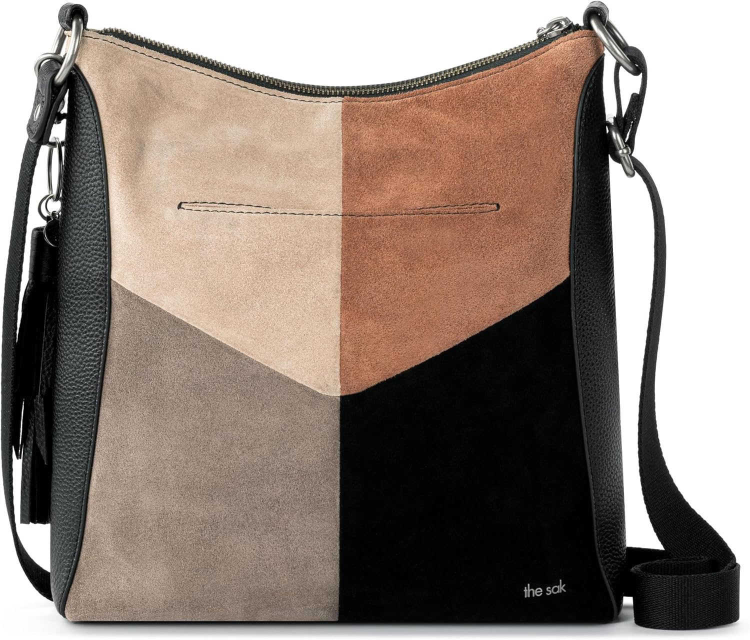 BOLSO CRUZADO THE SAK LUCIA DE CUERO CON CIERRE Y CORREA AJUSTABLE - 5