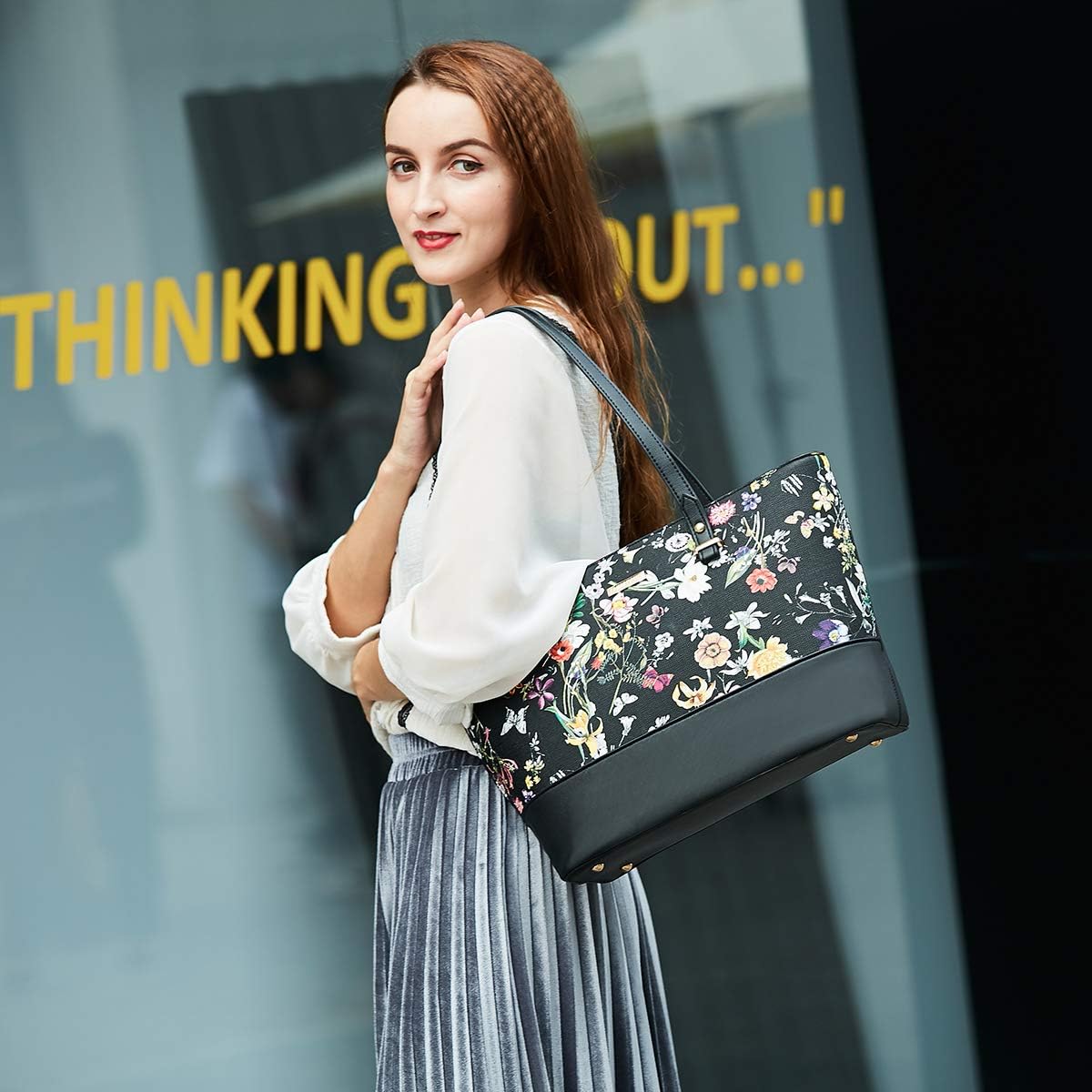 BOLSO SATCHEL TOTE BAG YTL PARA MUJER COLOR NEGRO - 2