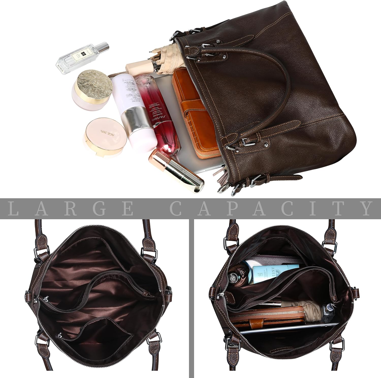 BOLSO DE CUERO HESHE TOTE BAG PARA MUJER - 4