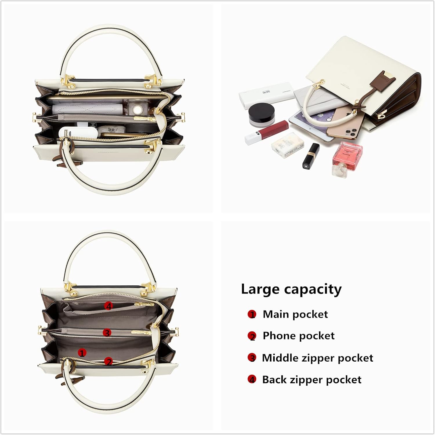 BOLSO TOTE PARA MUJER CNOLES DE CUERO - 5