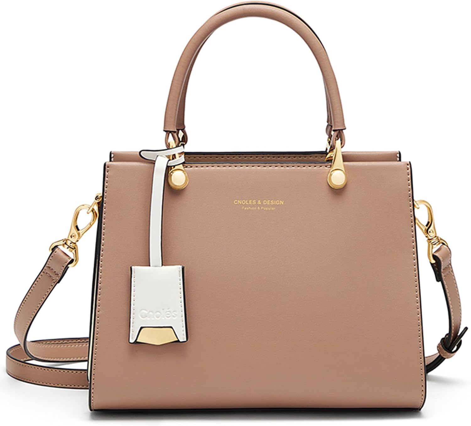 BOLSO TOTE DE CUERO PARA MUJER CNOLES SATCHEL - 1