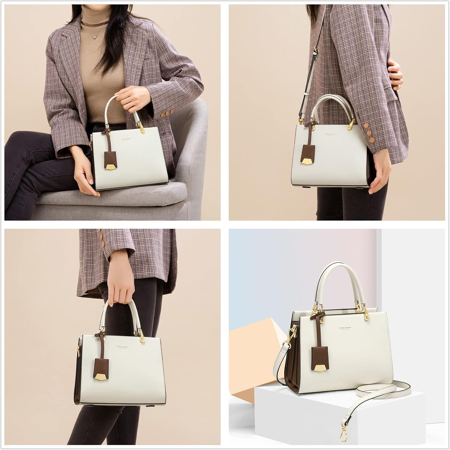 BOLSO TOTE DE CUERO PARA MUJER CNOLES SATCHEL - 2