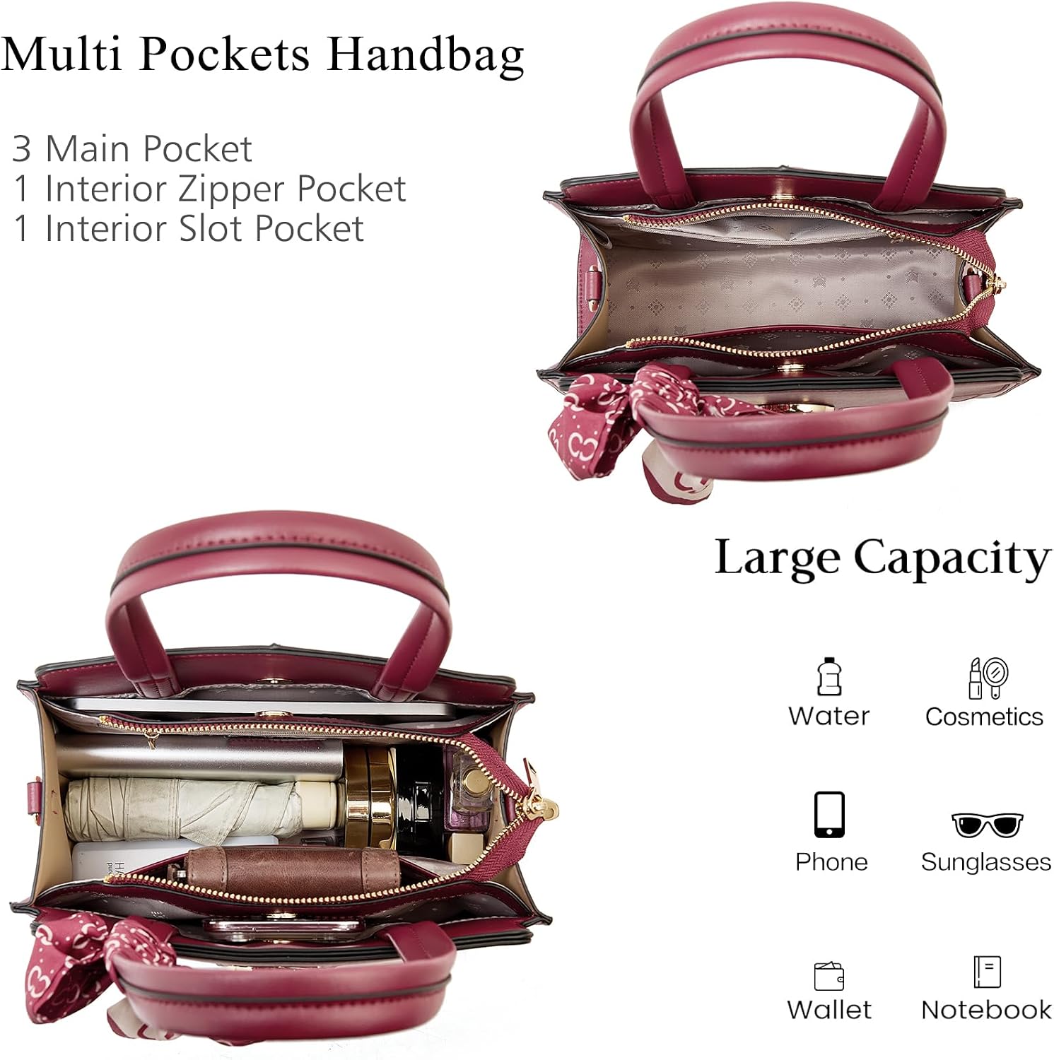BOLSO SATCHEL FOXLOVER DE CUERO GENUINO BORDADO - 3
