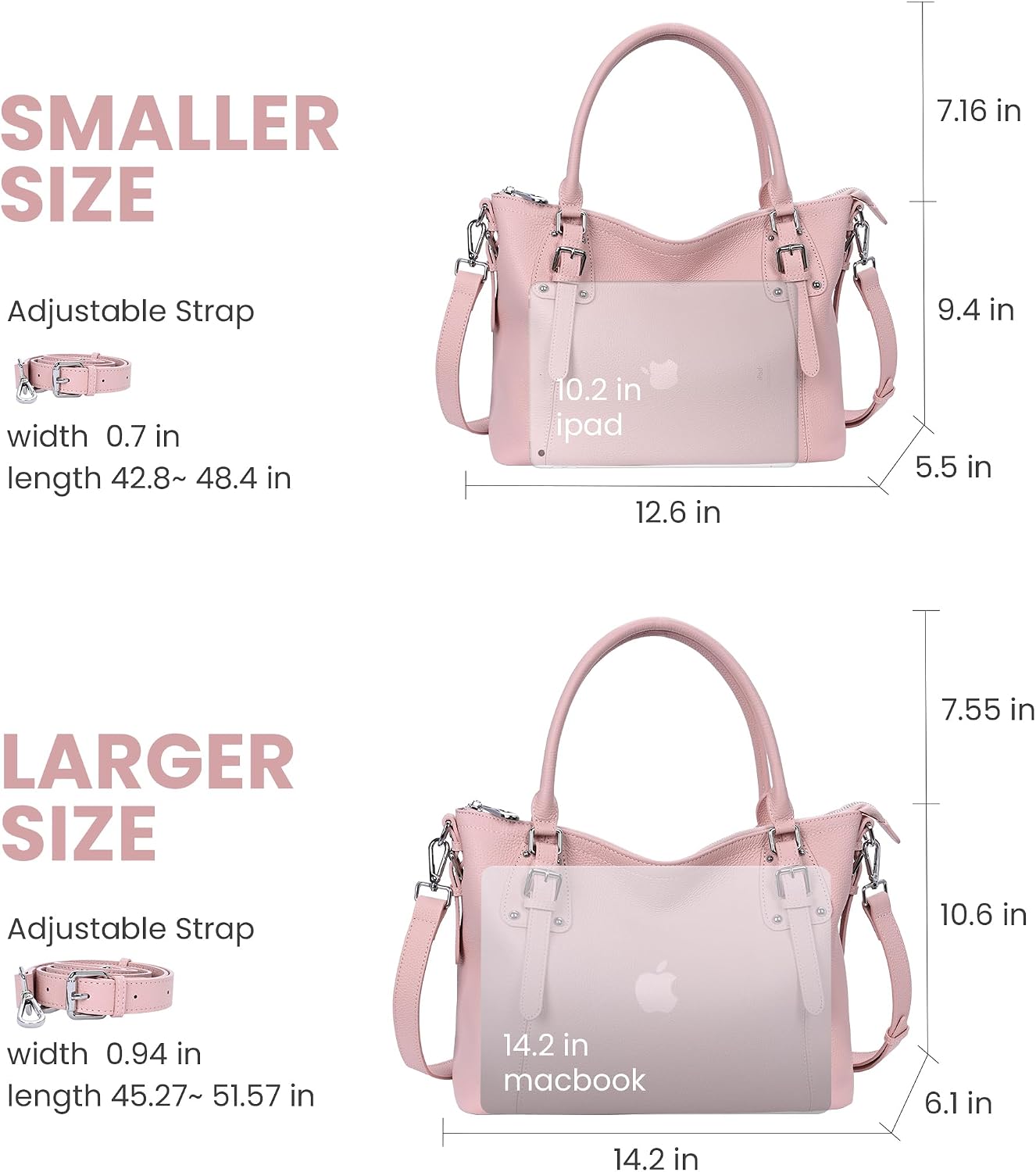 BOLSO DE CUERO HESHE TOTE BAG PARA MUJER - 3