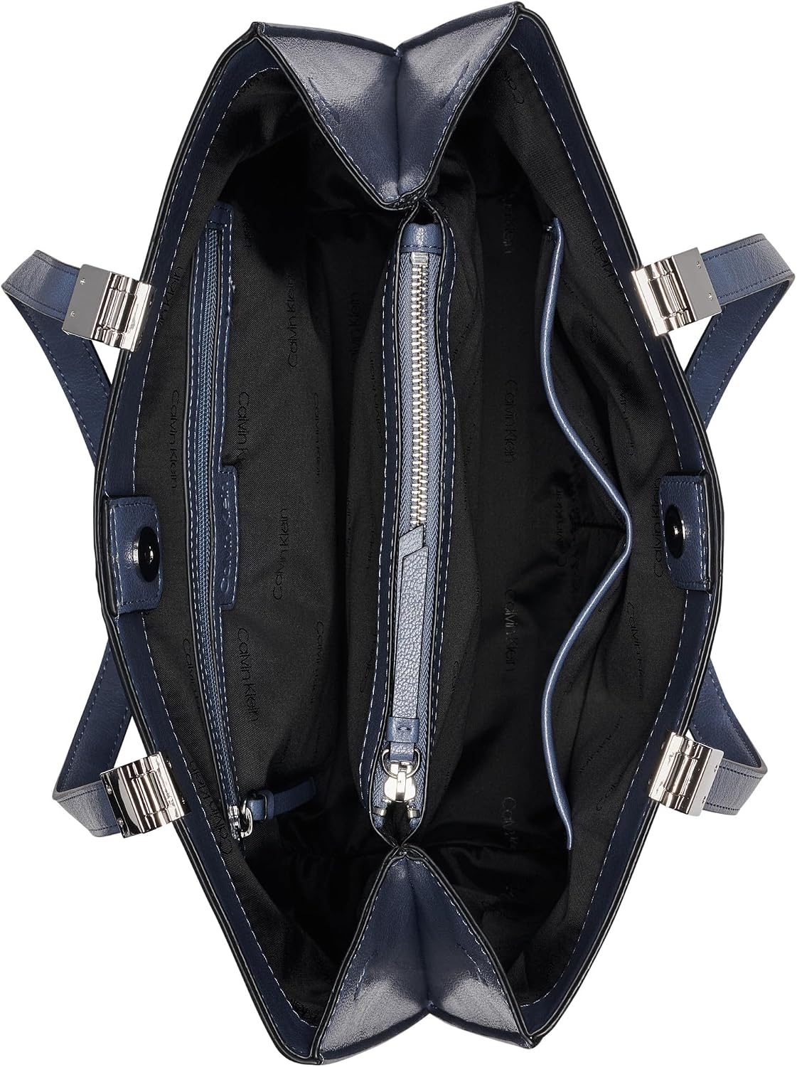 BOLSO TOTE PARA MUJER CALVIN KLEIN GRANITE GEOMETRIC EN CUERO VEGANO CON MONOGRAMA Y 3 BOLSILLOS - 2