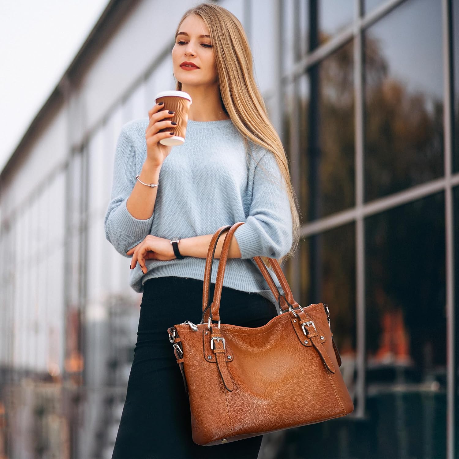 BOLSO DE CUERO HESHE TOTE BAG PARA MUJER - 2