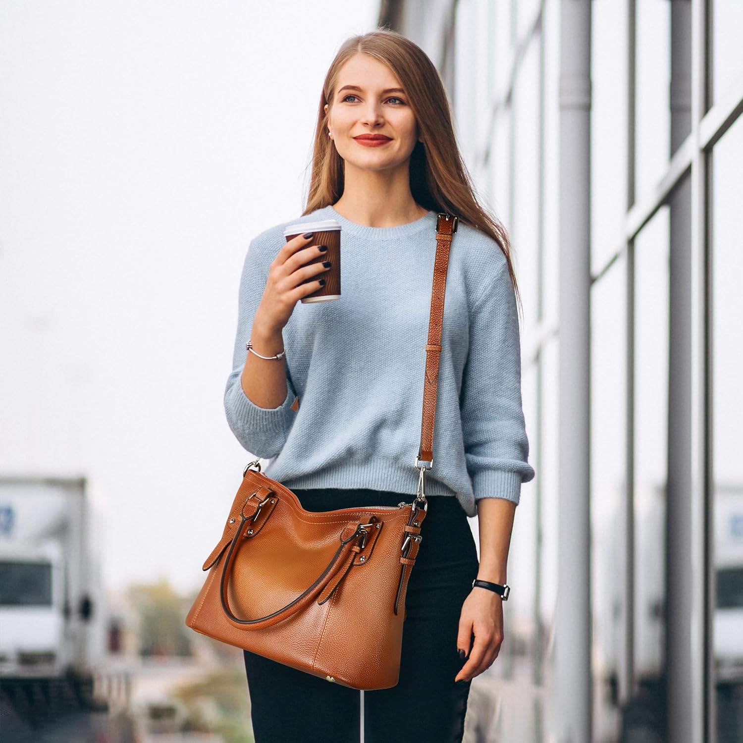BOLSO DE CUERO HESHE TOTE BAG PARA MUJER - 3