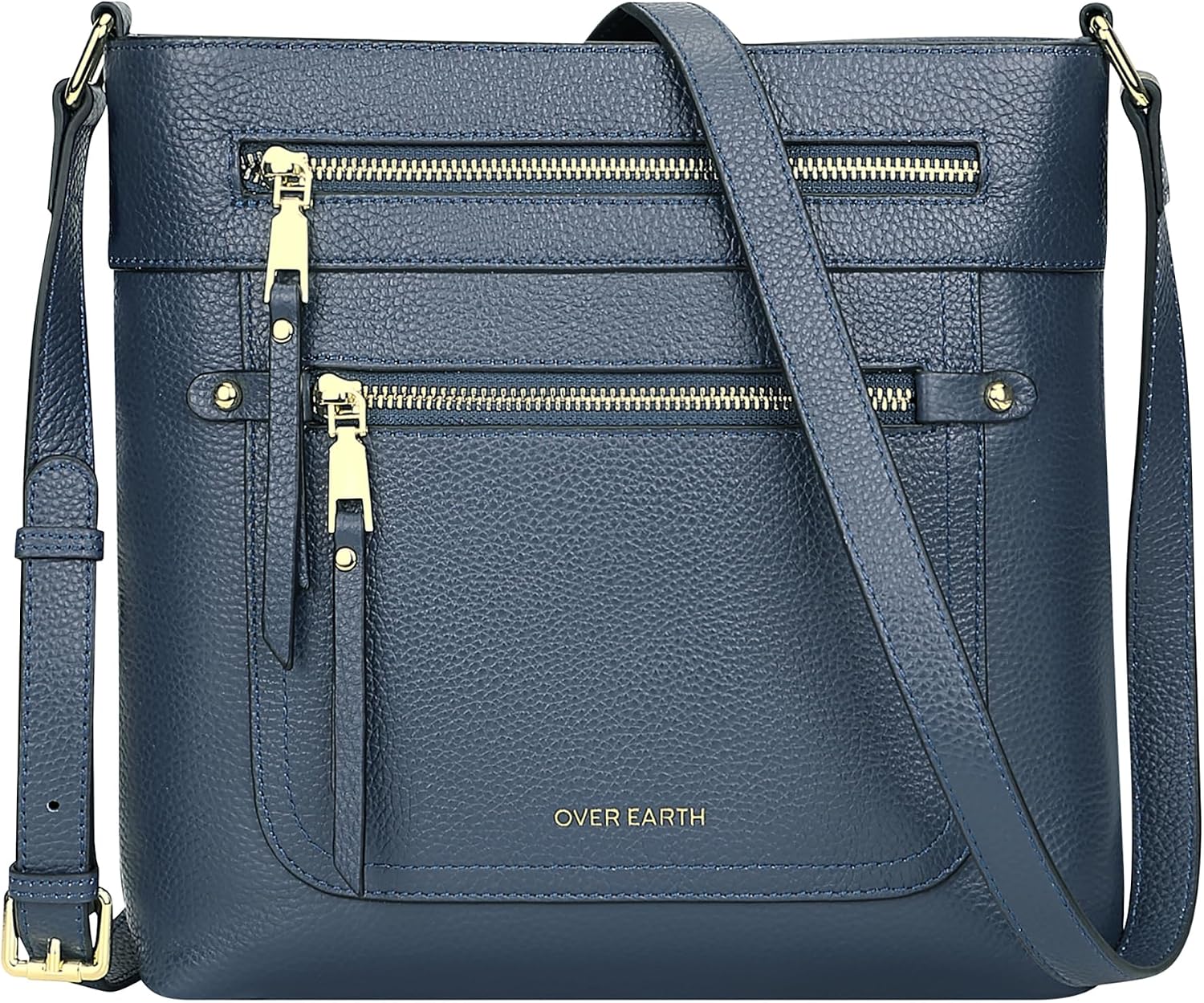 BOLSO CRUZADO DE CUERO GENUINO OVER EARTH PARA MUJER CON MÚLTIPLES BOLSILLOS - 1