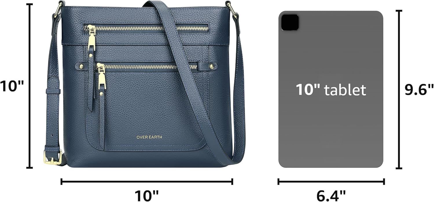 BOLSO CRUZADO DE CUERO GENUINO OVER EARTH PARA MUJER CON MÚLTIPLES BOLSILLOS - 3