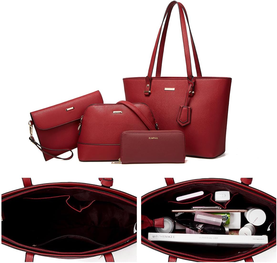 BOLSO SATCHEL YTL PARA MUJER EN CUERO SINTÉTICO CON ASA SUPERIOR Y CORREA - 5