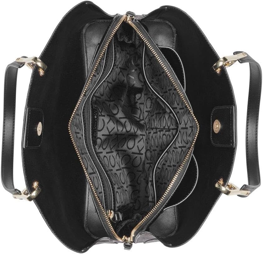 BOLSO TOTE PARA MUJER CALVIN KLEIN GARNET TRIPLE COMPARTIMENTO - 4