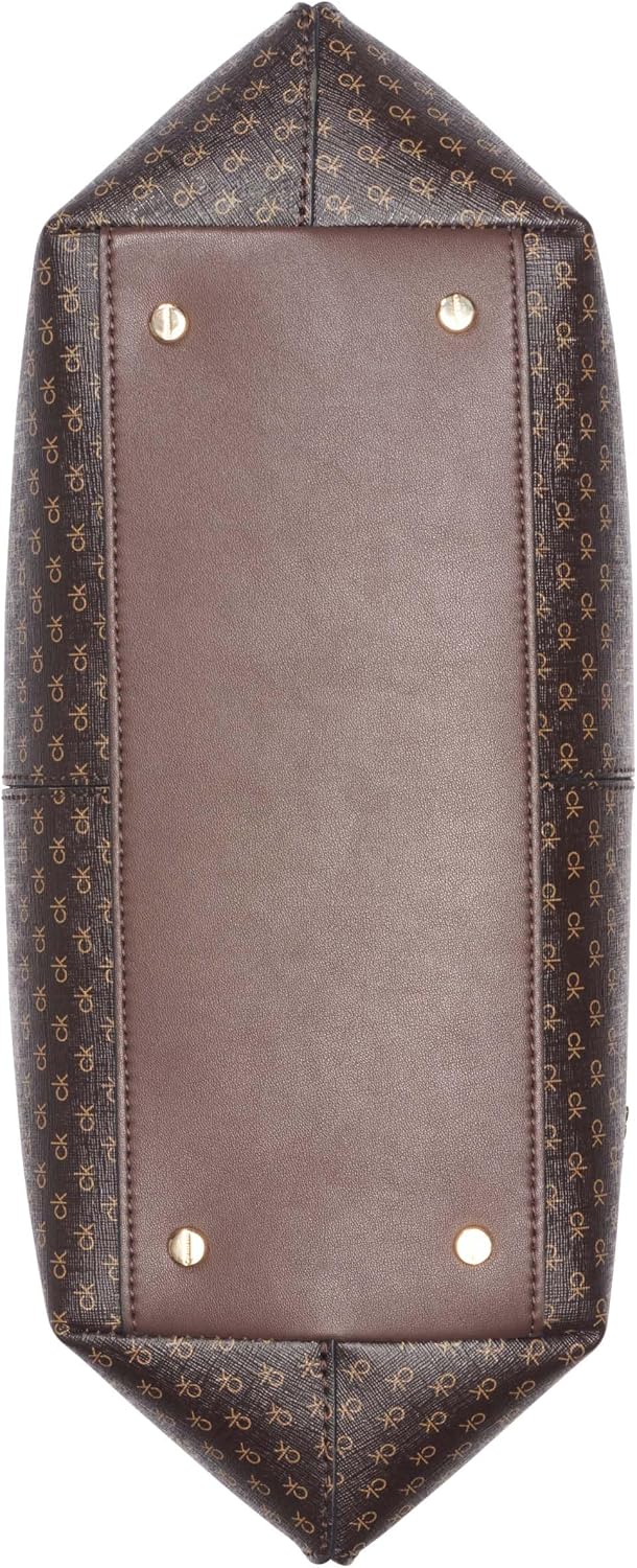 BOLSO TOTE PARA MUJER CALVIN KLEIN GRANITE EN CUERO VEGANO CON MONOGRAMA Y 3 BOLSILLOS - 3