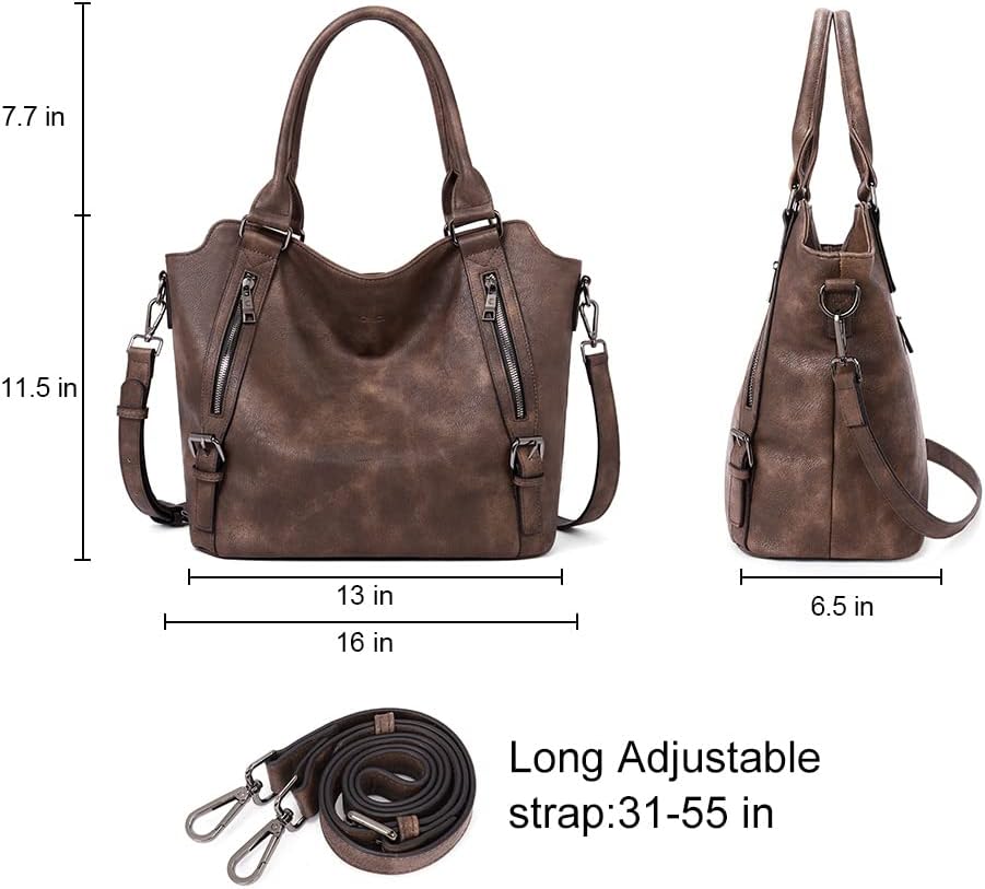 BOLSO GRANDE PARA MUJER CLUCI CON MÚLTIPLES BOLSILLOS ESTILO HOBO - 4