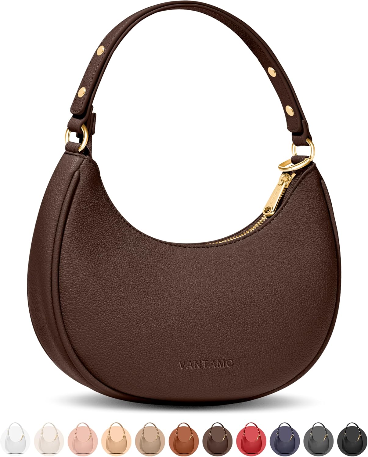 BOLSO VANTAMO CRESCENT PARA MUJER CON PROTECCIÓN RFID Y CLIP ANTIRROBO - 1