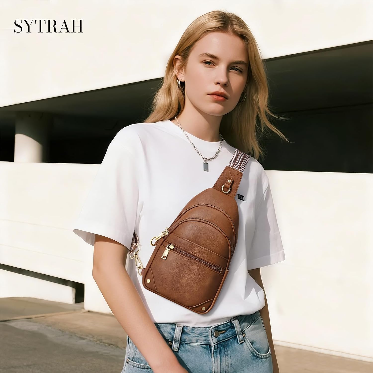 BOLSO CRUZADO ANTIRROBO PARA MUJER SYTRAH CON BLOQUEO RFID - 3