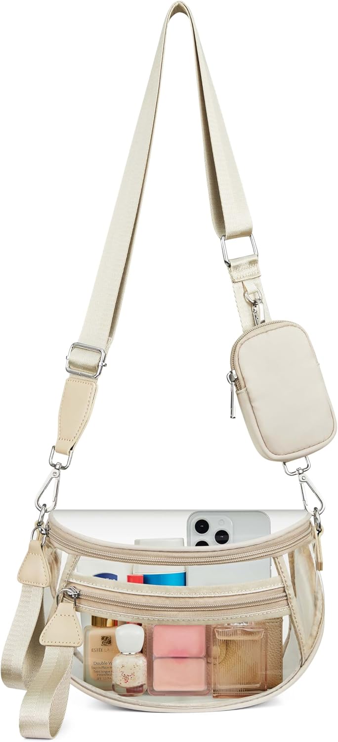 BOLSO CROSSBODY TRANSPARENTE CUADRILLÉ PARA EVENTOS DEPORTIVOS MIVELOYA - 1