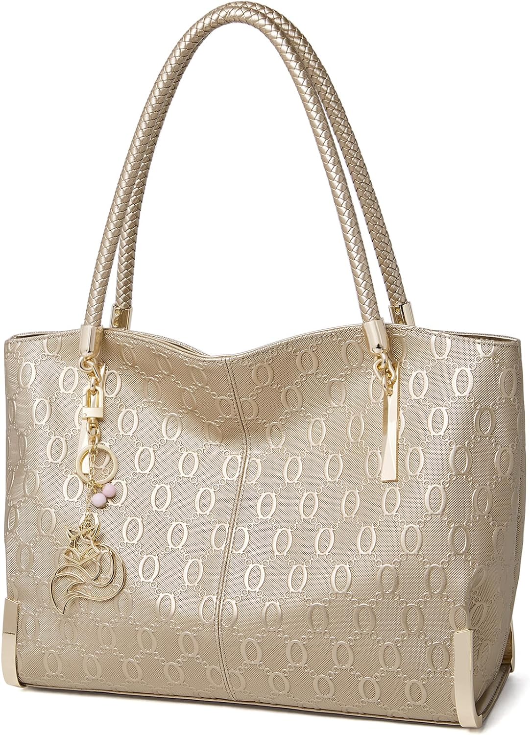 BOLSO TOTE FOXLOVER DE CUERO GENUINO CAPACIDAD GRANDE - 1