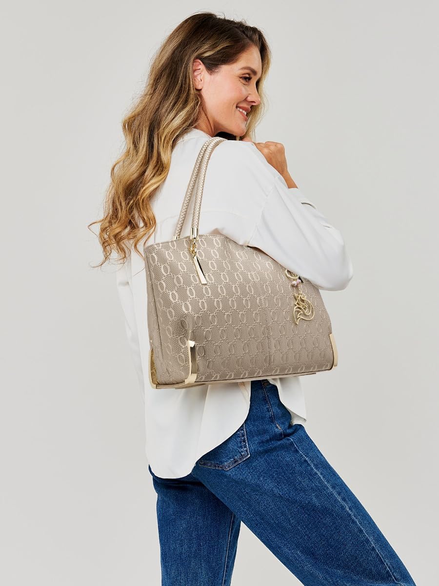 BOLSO TOTE FOXLOVER DE CUERO GENUINO CAPACIDAD GRANDE - 2