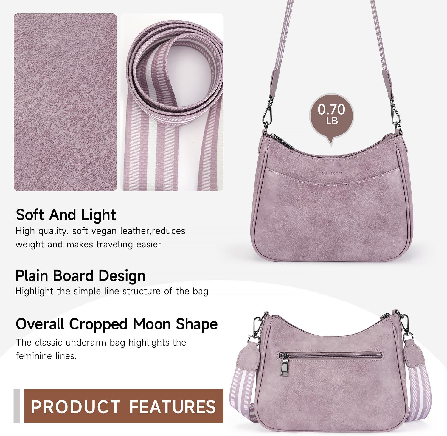 BOLSO CRUZADO DE CUERO VEGANO APHISON PARA MUJER - 5