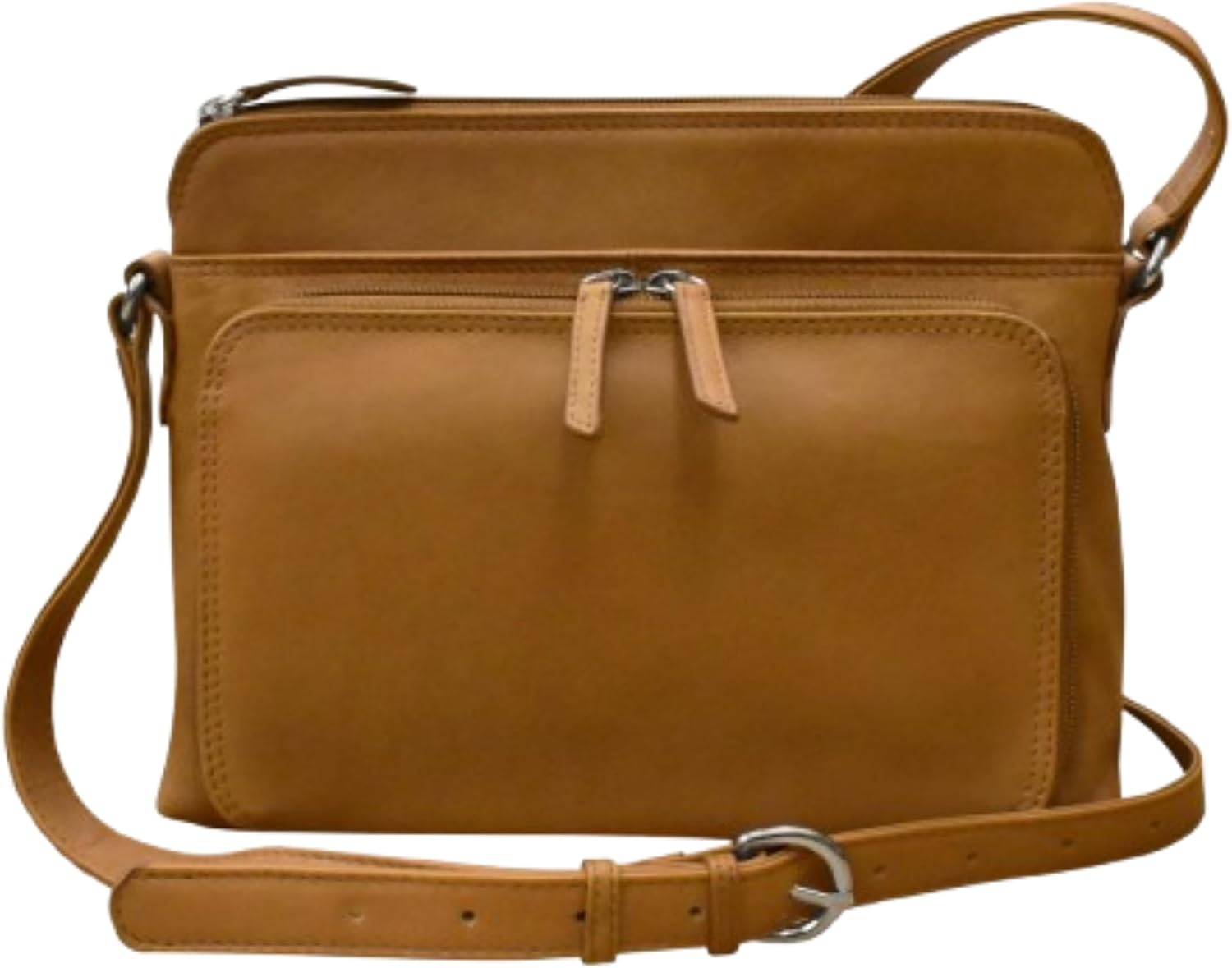 BOLSO CRUZADO DE CUERO GENUINO ILI NEW YORK PARA MUJER CON BLOQUEO RFID Y CORREA AJUSTABLE - 1