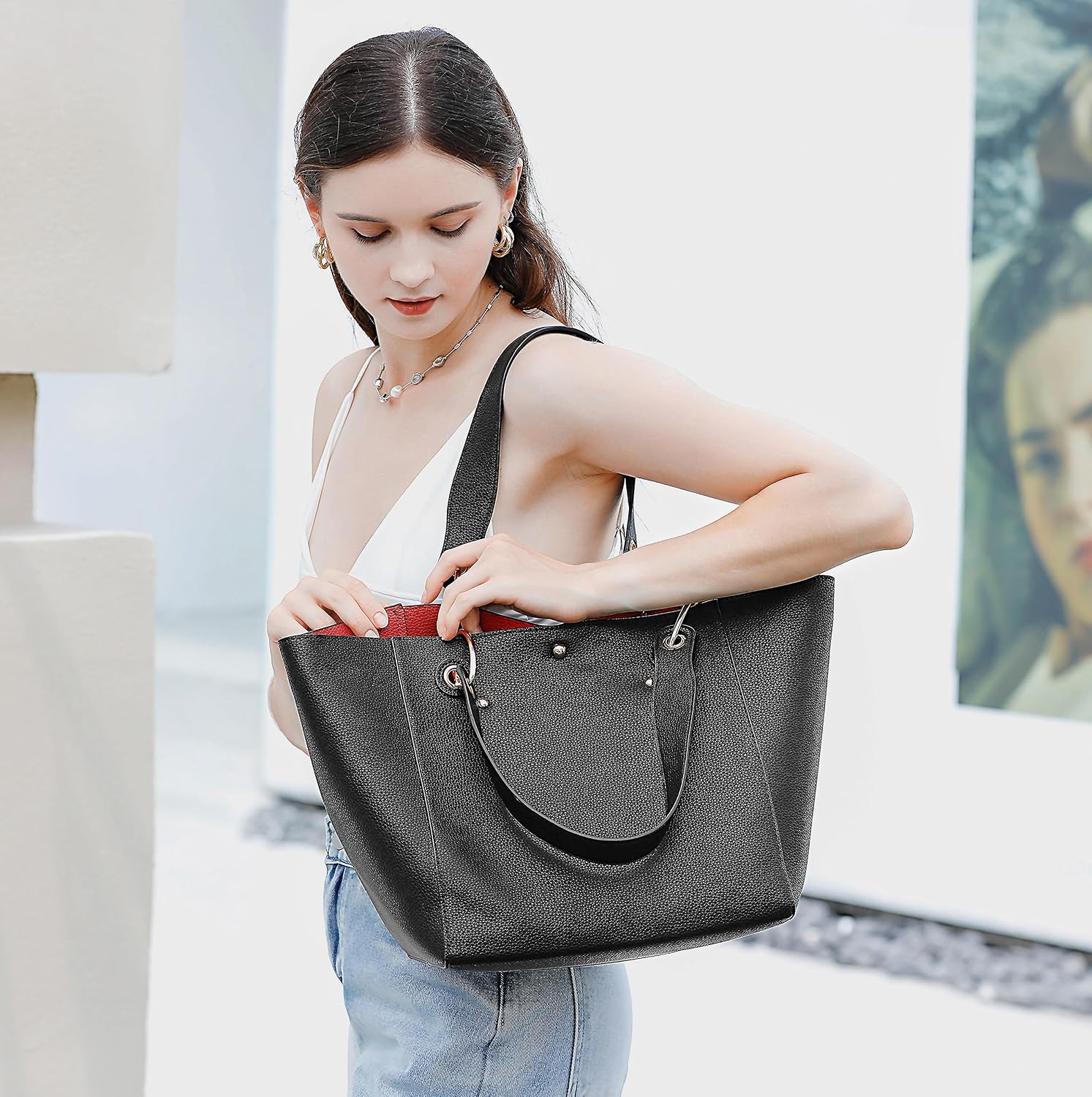 BOLSO TOTE GRANDE PARA MUJER SQLP - 2